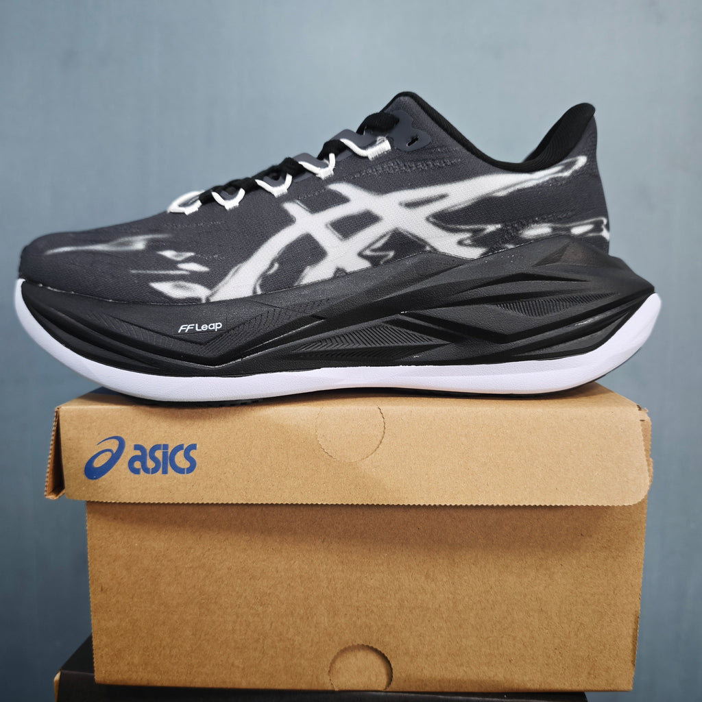 ASICS FF Leap Running Shoes in Black White 1013A177-100 - product image from the listing.