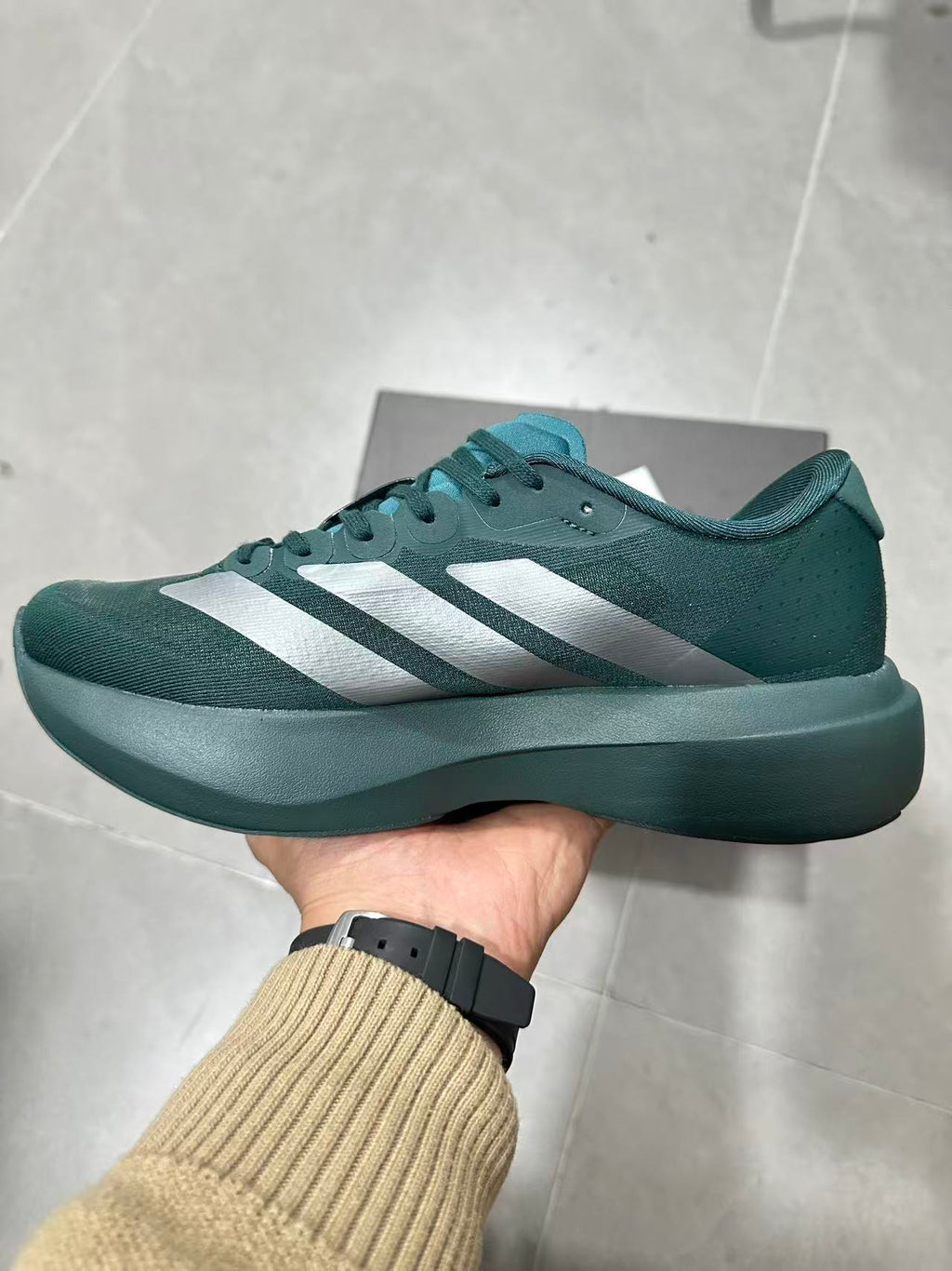 Adidas Adizero Lightstrike Pro Running Shoes, in Green - product image from the listing.