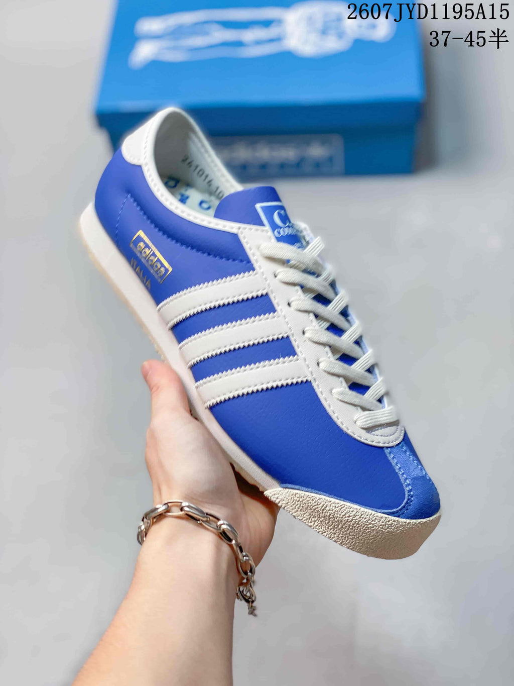 adidas C.P. Company Italia SPZL Sneakers in Blue Leather - product image from the listing.
