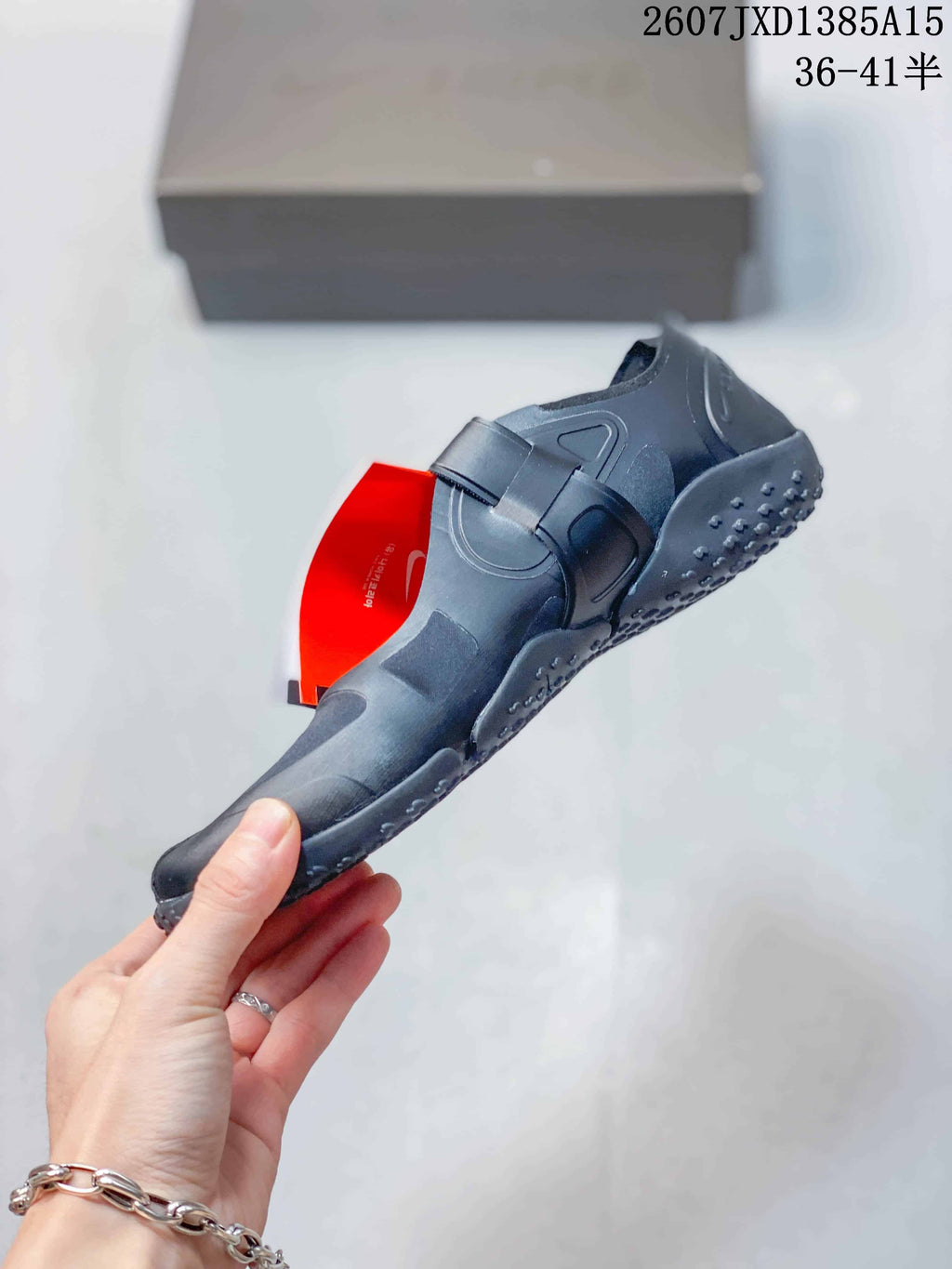 Nike x SKIMS Air Rift Mesh Split-Toe Shoes in Black - product image from the listing.
