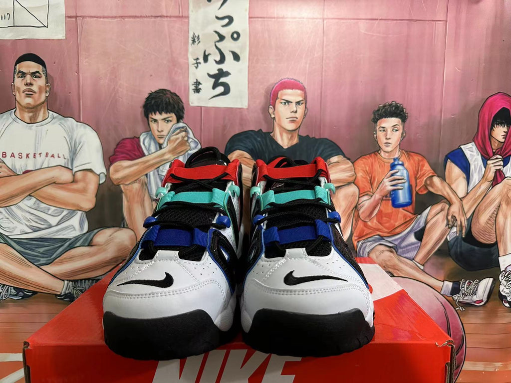 Nike Air More Uptempo Basketball Sneakers in White Black - product image from the listing.