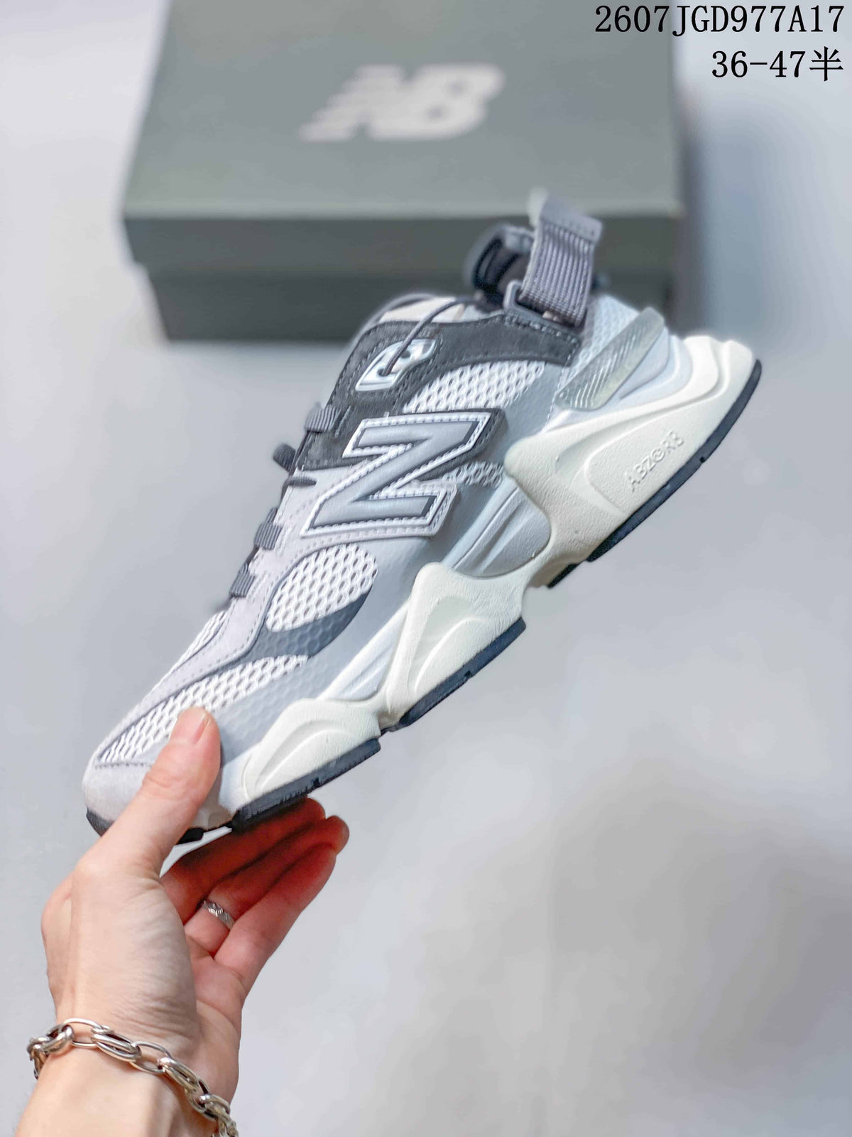 New Balance 9060 Grey White Mule Trainers - product image from the listing.