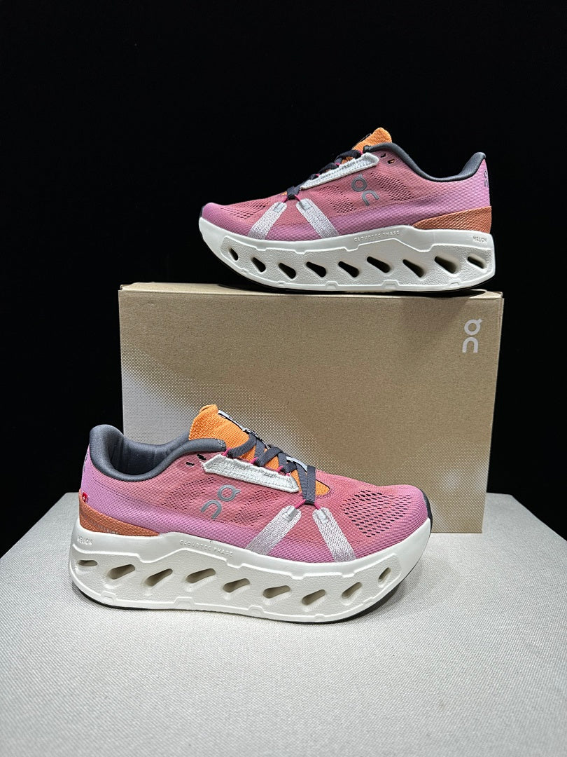 Pink and White On CloudEclipse Running Shoes - product image from the listing.