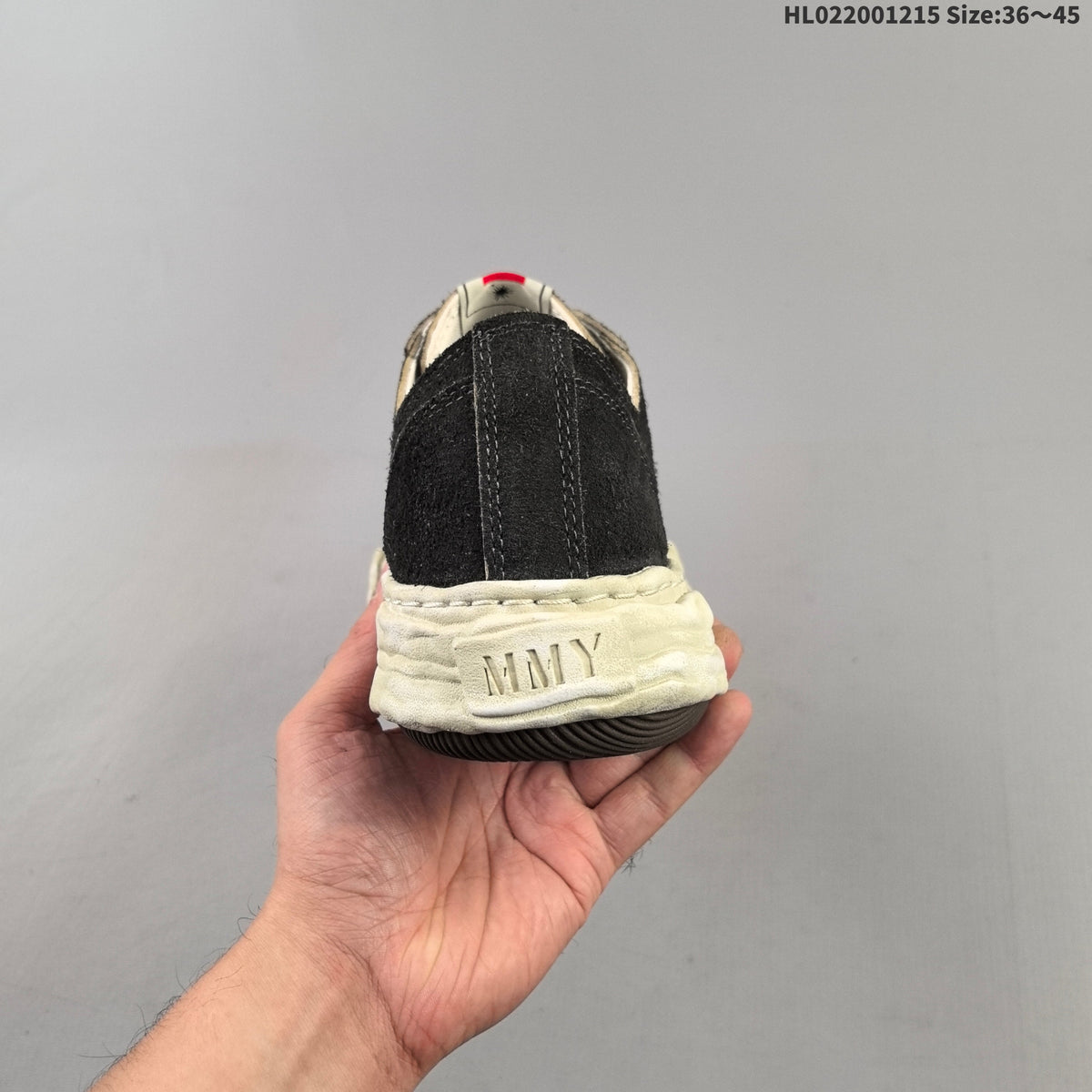 Maison Mihara Yasuhiro Original Sole Canvas Low Sneakers, in Black - product image from the listing.