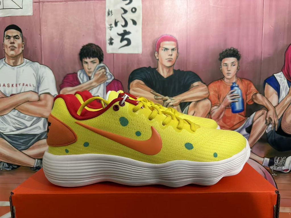 Nike SpongeBob Sneakers in Yellow Orange - product image from the listing.