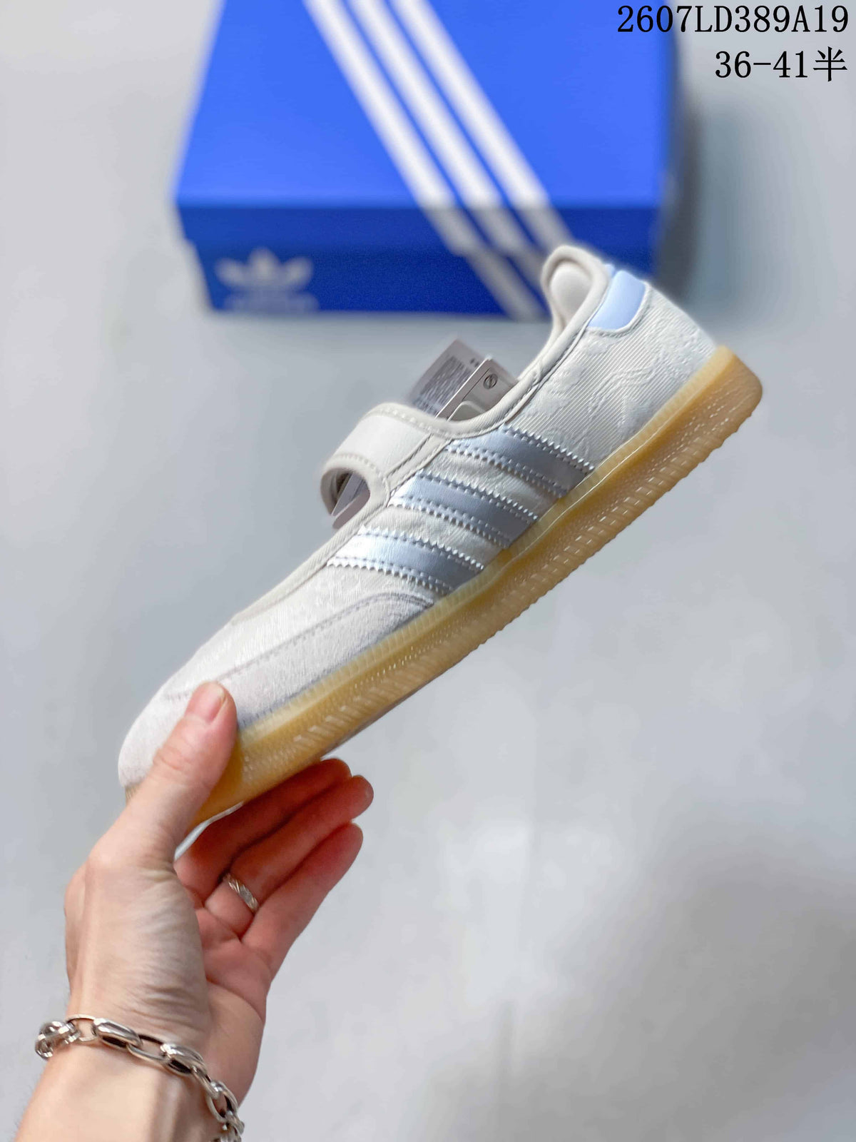 adidas Originals Samba Jane Mary Jane Sneakers in White 2607LD389A19 - product image from the listing.