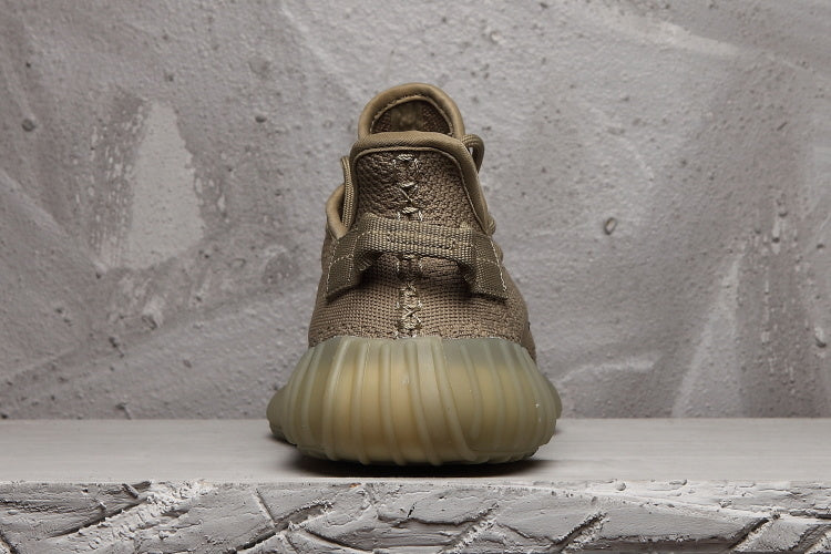 Yeezy 350 V2 Knit Trainers in Taupe with Gum Sole - product image from the listing.