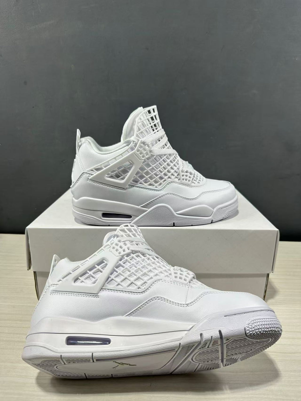 Air Jordan 4 Net White Sneakers FN7251-107 - product image from the listing.