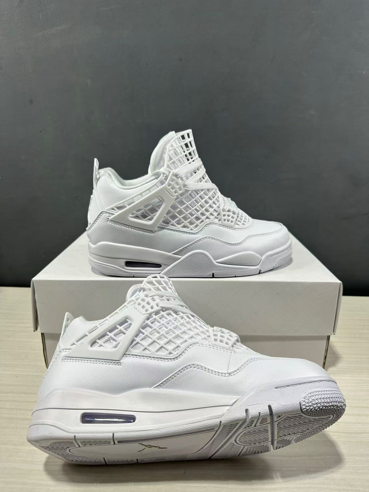 Air Jordan 4 Net White Sneakers FN7251-107 - product image from the listing.