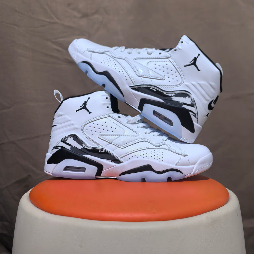Jordan 6 Retro High-Top Sneakers in White and Black - product image from the listing.
