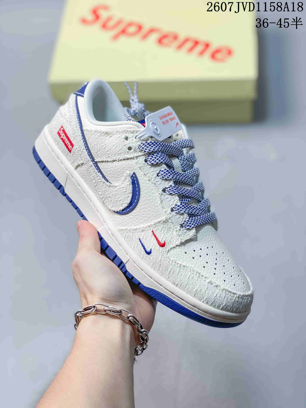 SB Dunk Low Gray Multi-Color Custom Style 2607JVD1158A18 by Nike - product image from the listing.
