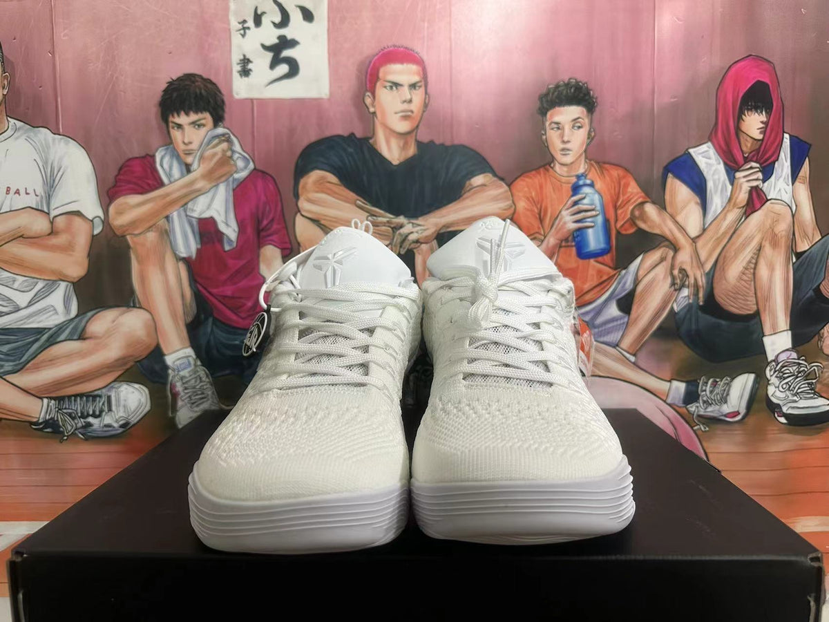 Nike Kobe Basketball Shoes in White Black - product image from the listing.