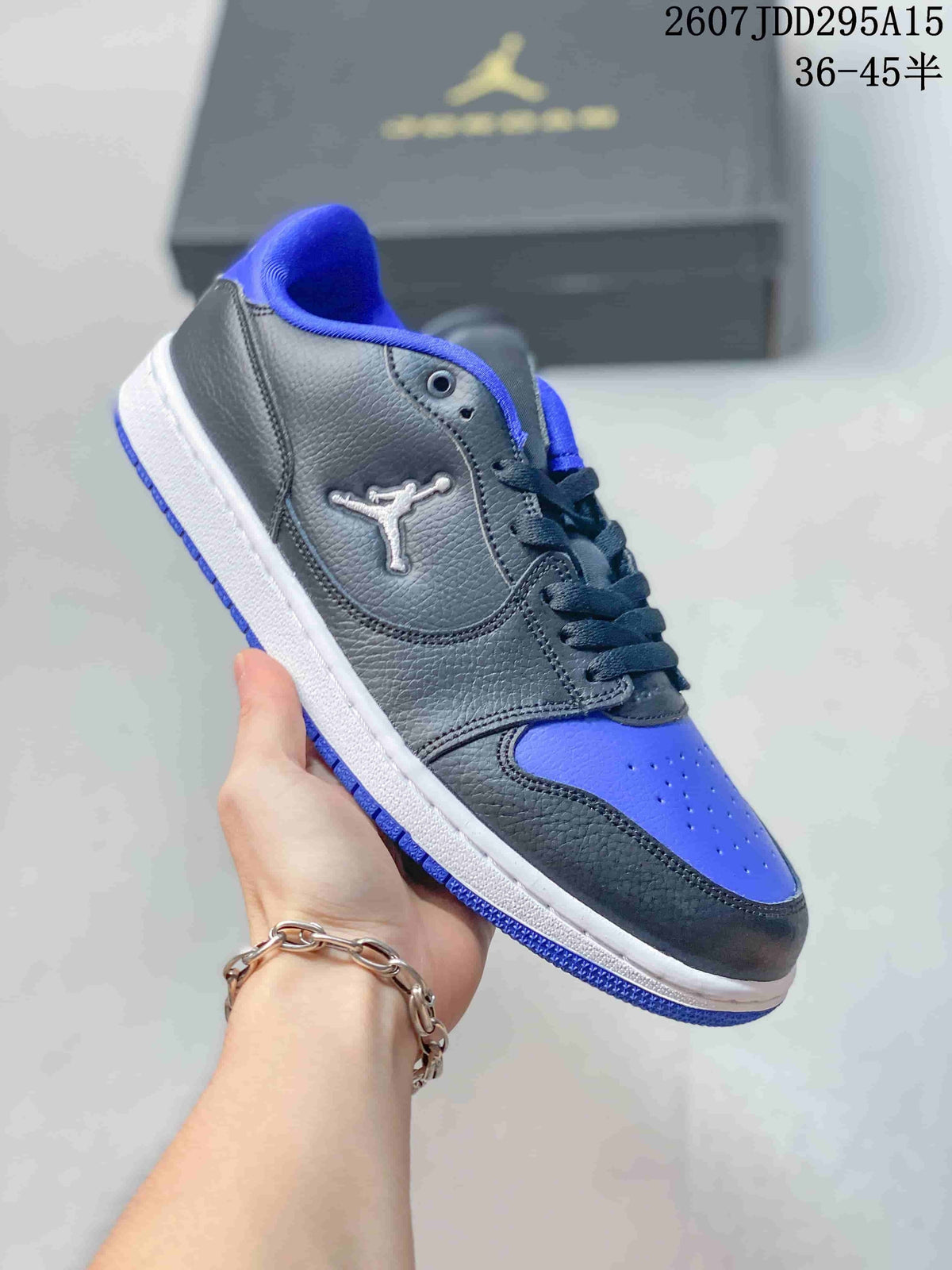 Air Jordan 1 Low Sneakers Black Blue 2607JDD295A15 - product image from the listing.