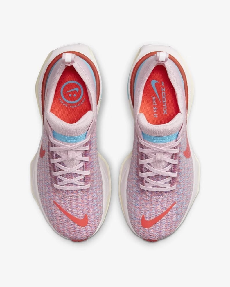 Women's Nike ZoomX Invincible Run Flyknit 3 Road Running Shoes Pink - product image from the listing.