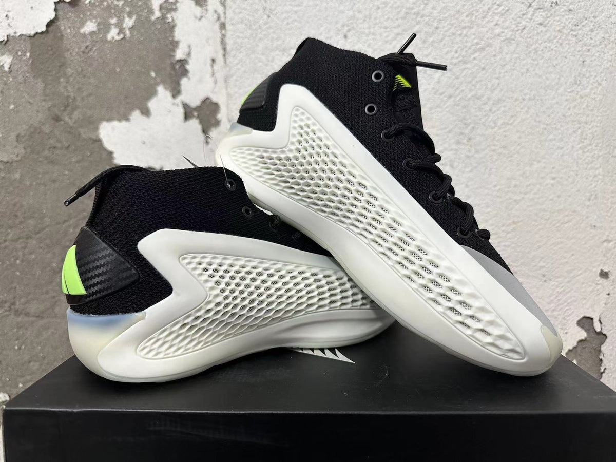 Adidas Harden Vol. 8 Basketball Shoes Black White Neon in Green - product image from the listing.