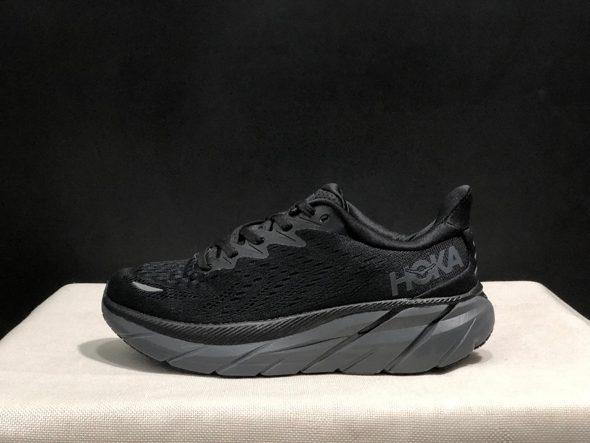HOKA Clifton 8 Shoes for Running, Black and Ink Wash - product image from the listing.