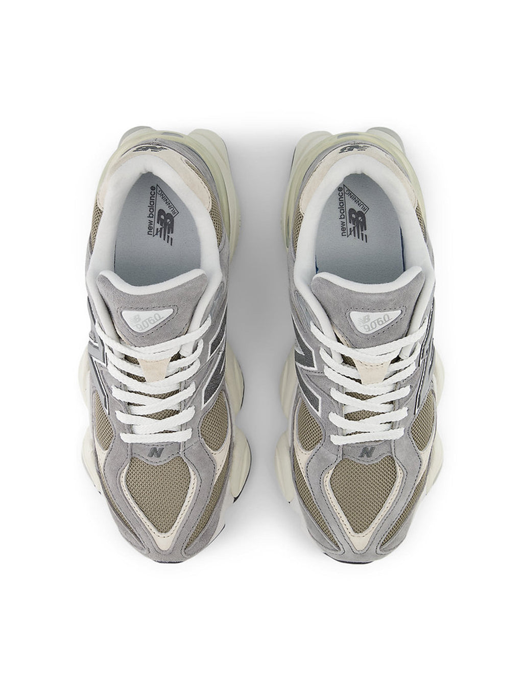Men's New Balance 9060 Lifestyle Shoes - Grey/Brown - product image from the listing.
