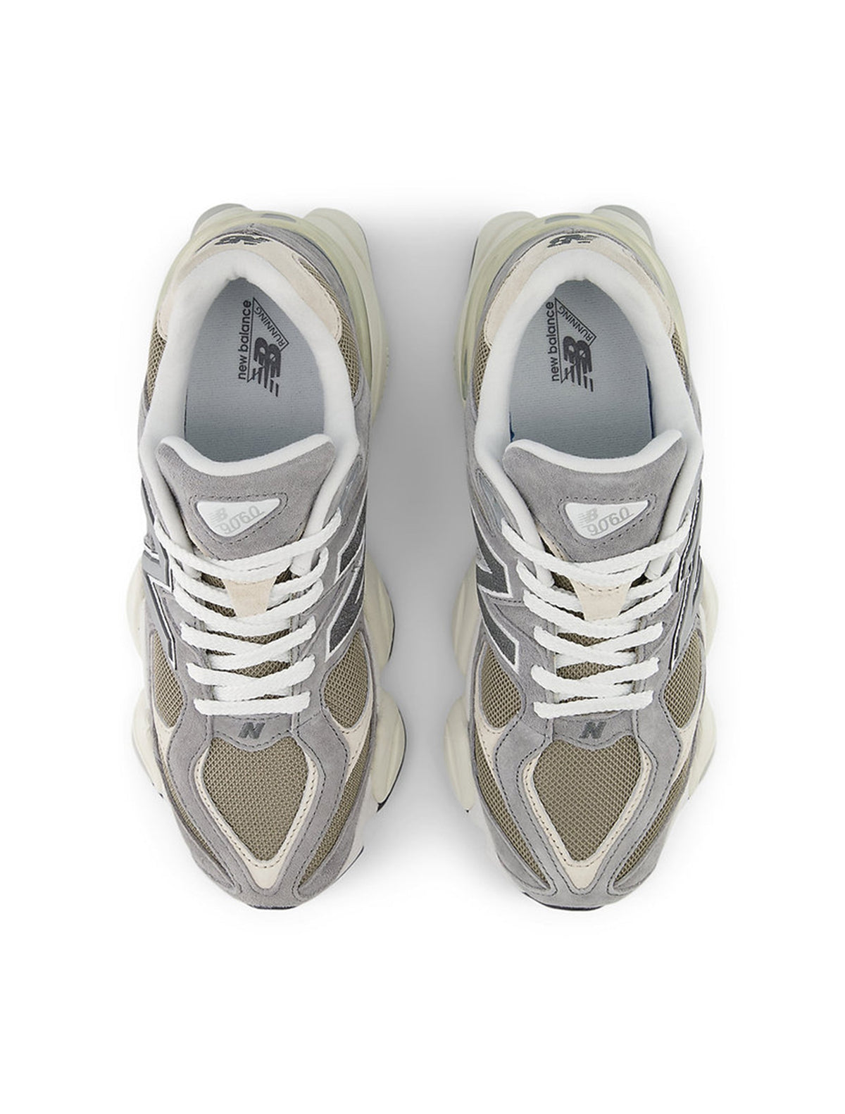 Men's New Balance 9060 Lifestyle Shoes - Grey/Brown - product image from the listing.