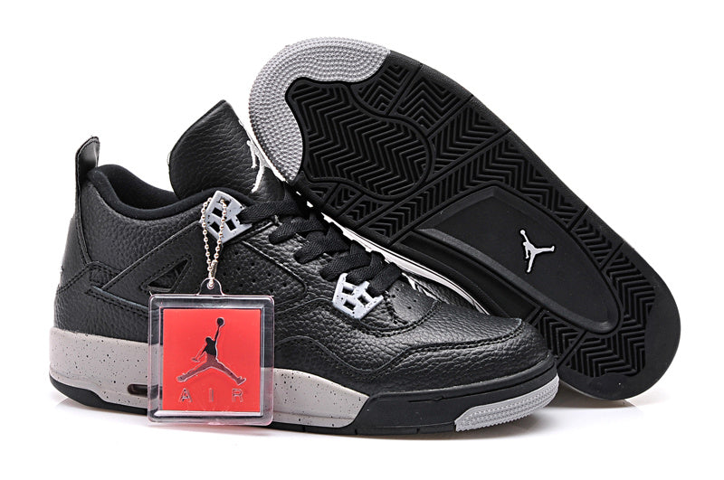 Air Jordan 4 Oreo Basketball Shoes in Black and Grey 314254-003 - product image from the listing.