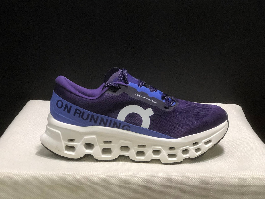 On Cloudmonster 3 Running Shoes, in Blue and Purple - product image from the listing.