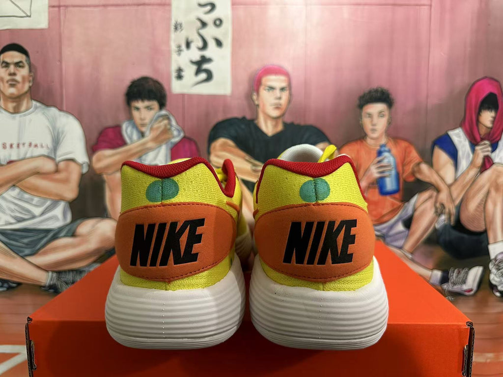 Nike SpongeBob Sneakers in Yellow Orange - product image from the listing.