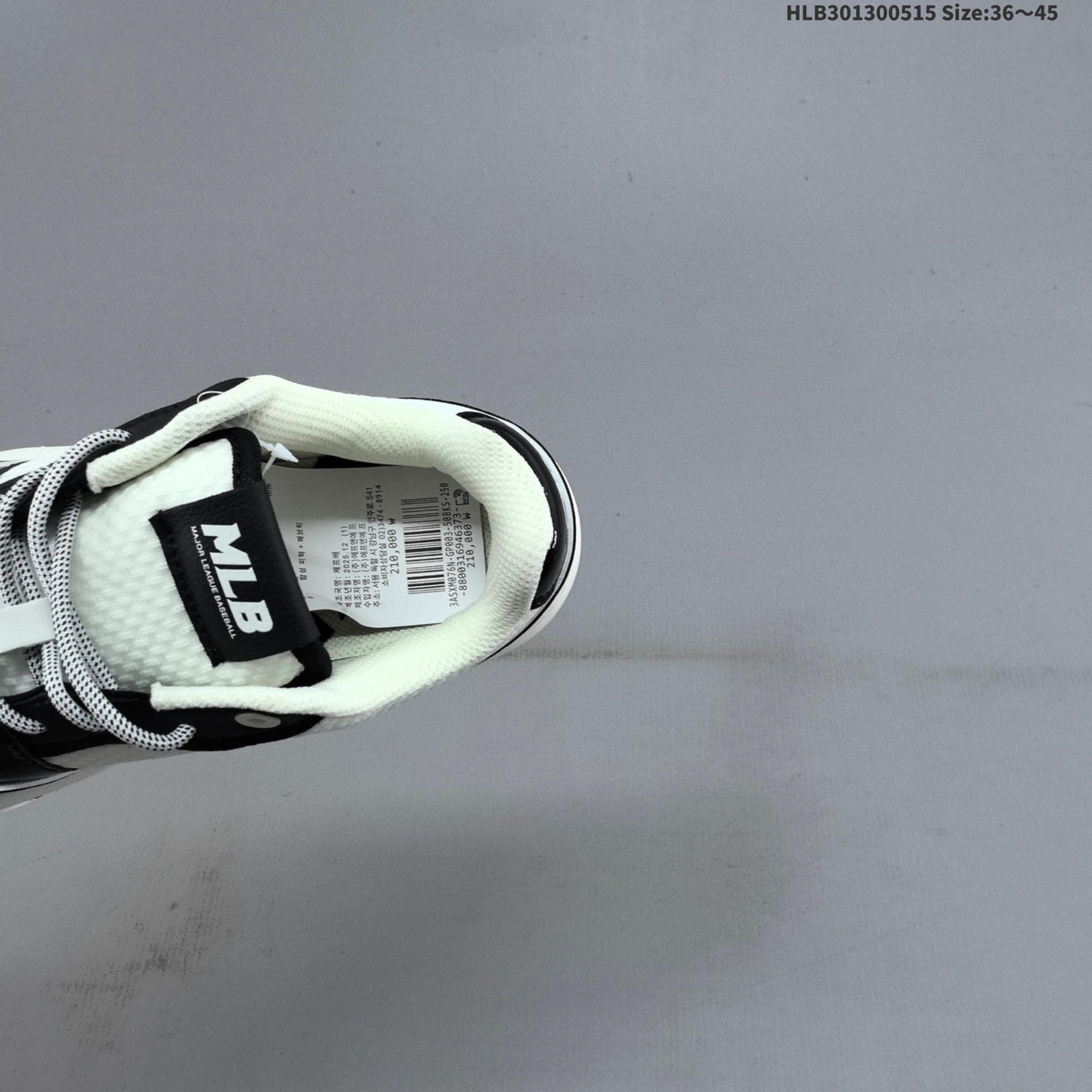 MLB Chunky Liner Low-Top Sneakers, in Black and White - product image from the listing.