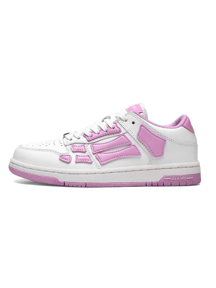 White and Pink AMIRI Low-Top Sneakers - product image from the listing.