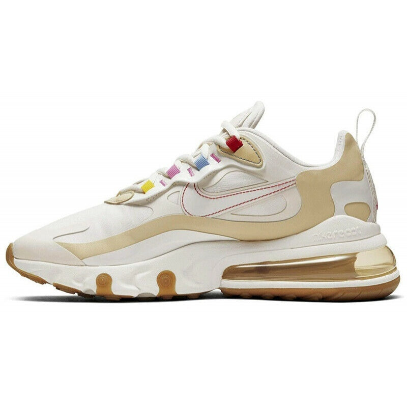 Nike Air Max 270 React CQ0208-101 Sneakers, in Cream and Tan - product image from the listing.