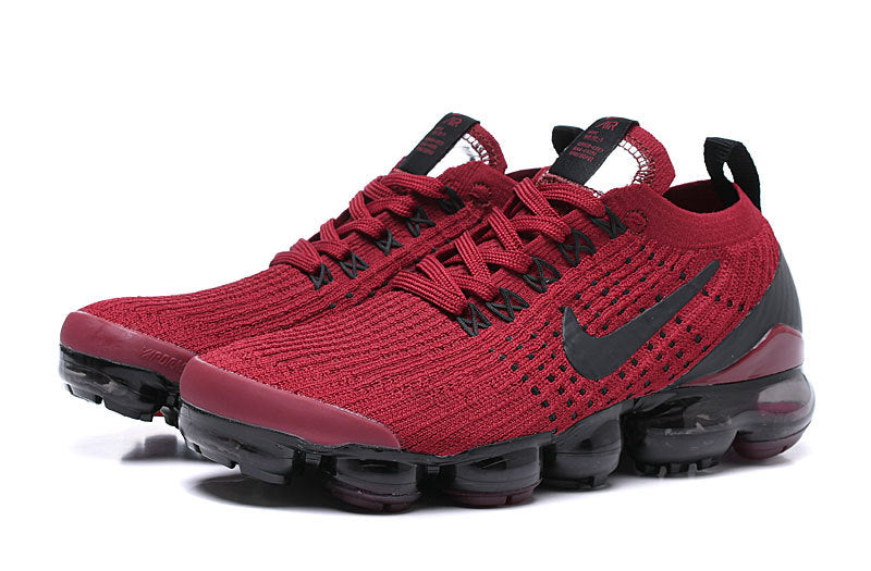 Nike Air VaporMax 2019 Sneakers in Burgundy and Black - product image from the listing.