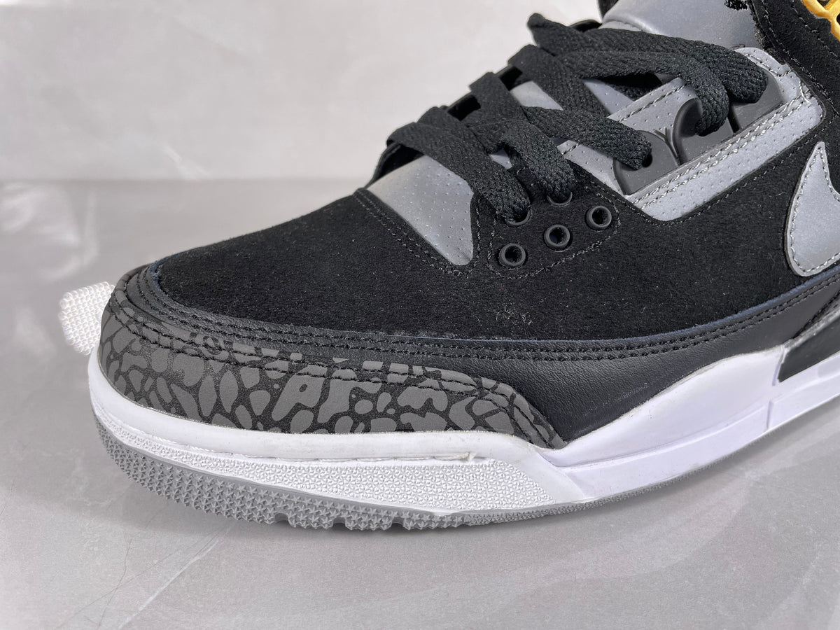 Air Jordan 3 Retro Sneakers in Black and Grey - product image from the listing.