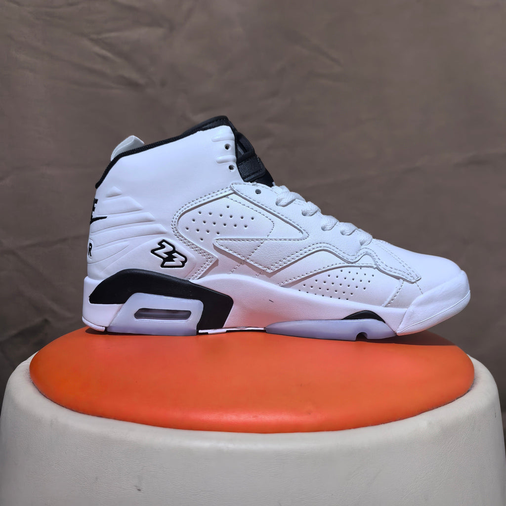 Jordan 6 Retro High-Top Sneakers in White and Black - product image from the listing.