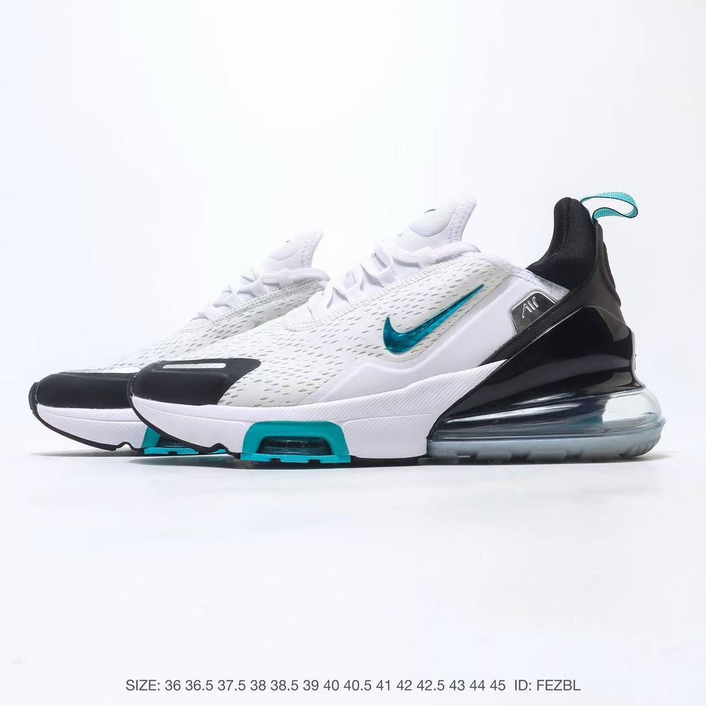 Nike Air Max 270 Sneakers in White Black Teal - product image from the listing.