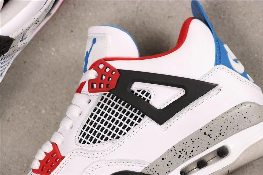 Air Jordan 4 Tattoo What The Sneakers White Multicolor - product image from the listing.