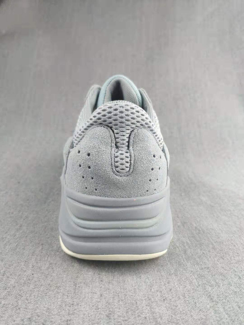 Blue Grey and Coral Nike Yeezy 700 V2 Shoes - product image from the listing.