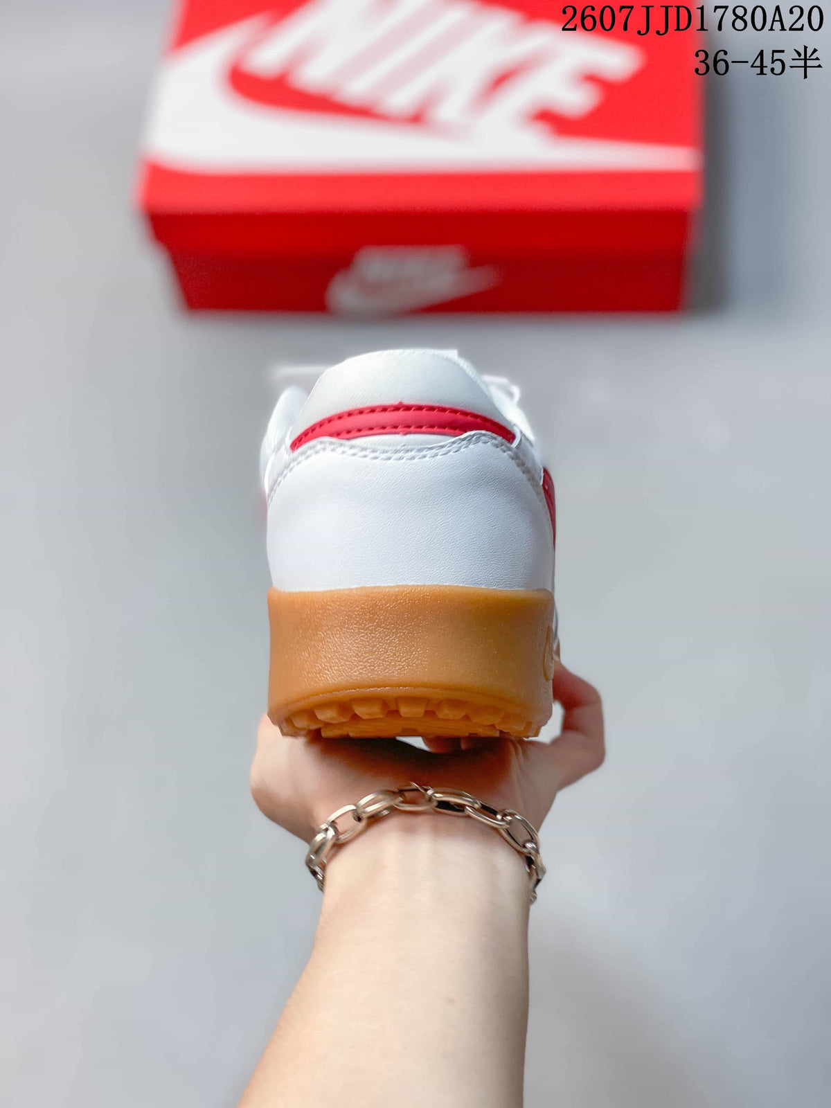 Nike Terra Manta Suede Trainers White Red Gum Sole - product image from the listing.