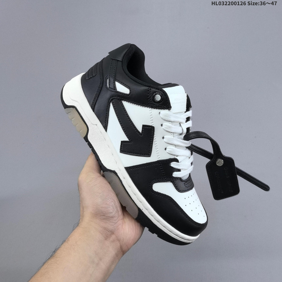 Off-White Out Of Office Low-Top Sneakers in Black White - product image from the listing.