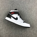 Jordan 1 Mid Reverse Black Toe Sneakers in Black and White BQ6472-101 - product image from the listing.