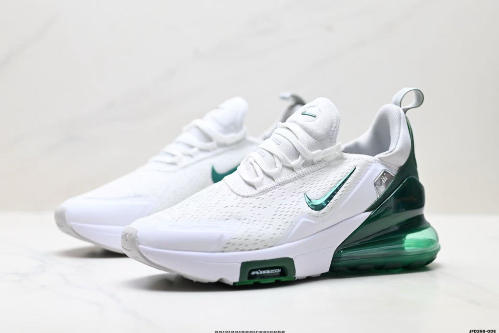 Nike Air Max Scorpion Sneakers in White and Green JFD28-GDE - product image from the listing.