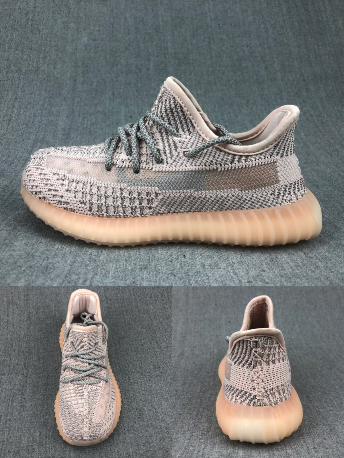 Adidas Yeezy Boost 350 V2 Kids Sneakers in Silver Pink - product image from the listing.