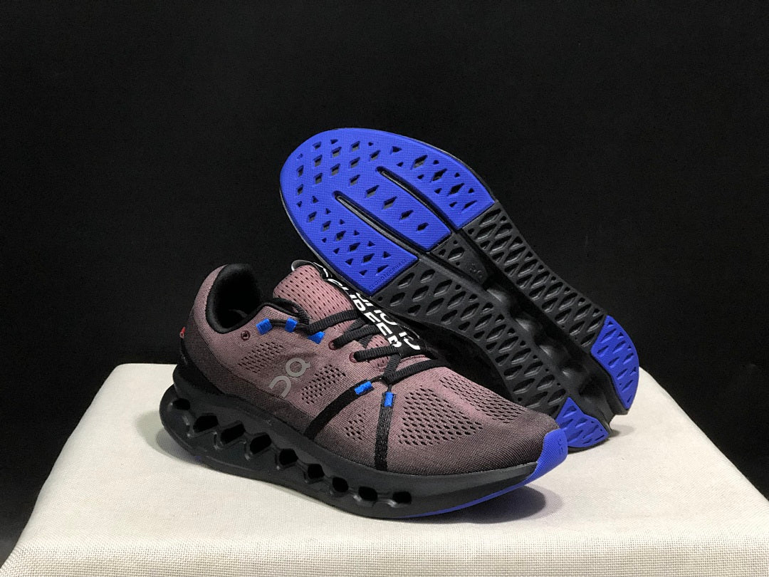 Charcoal and Blue On Cloudsurfer Running Shoes - product image from the listing.