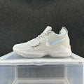 Gray and White Nike Zoom Basketball Shoes - product image from the listing.