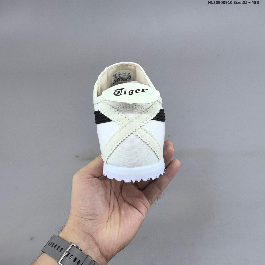 Onitsuka Tiger Mexico 66 Slip-On Sneakers in White Black D342Q - product image from the listing.