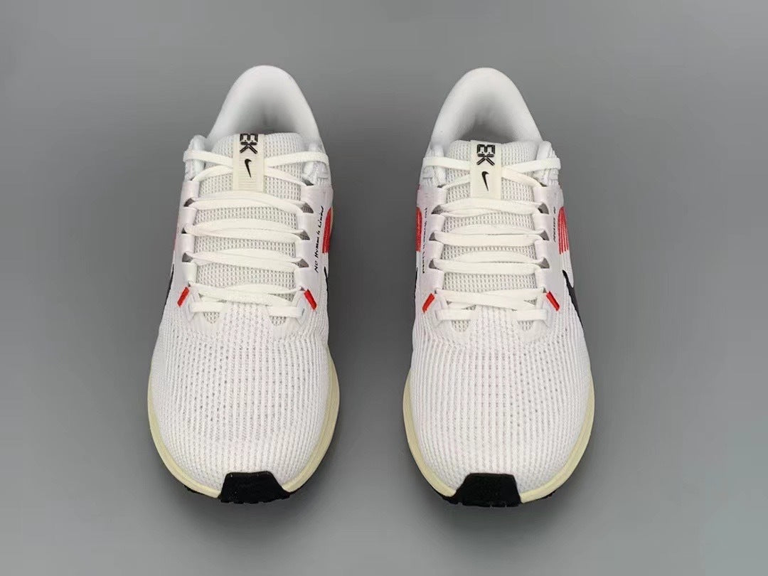 Nike Air Zoom Pegasus 40 Running Shoes in White Red FJ0686-100 - product image from the listing.