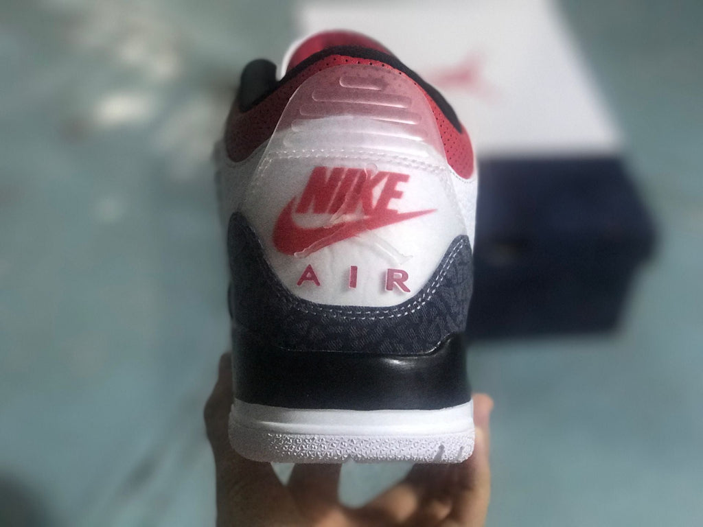 Air Jordan 3 Retro SE Sneakers White Fire Red Black - product image from the listing.