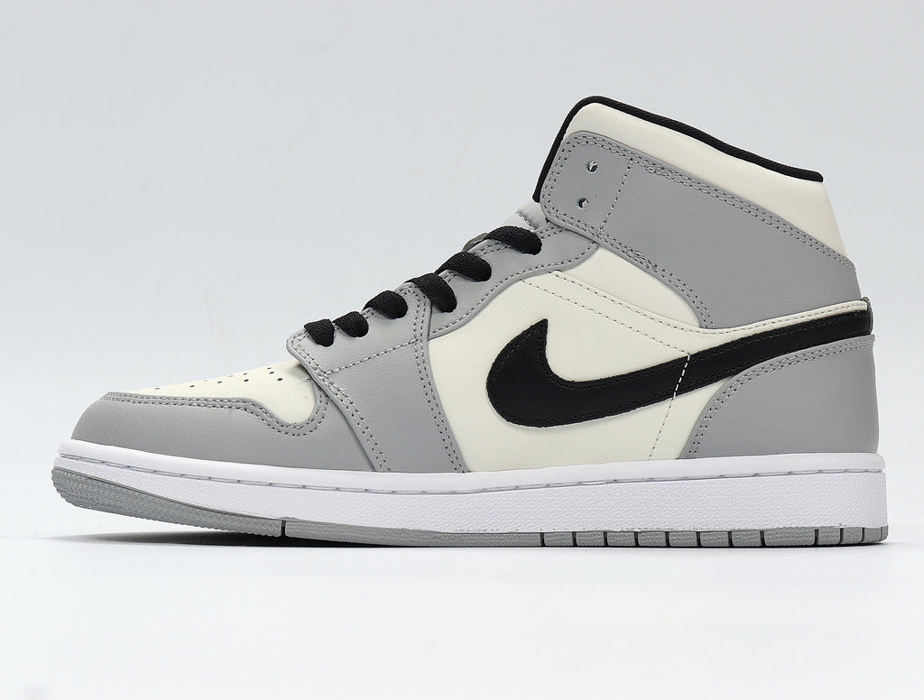 Jordan 1 High Dior-Inspired Sneakers in Grey White Black - product image from the listing.