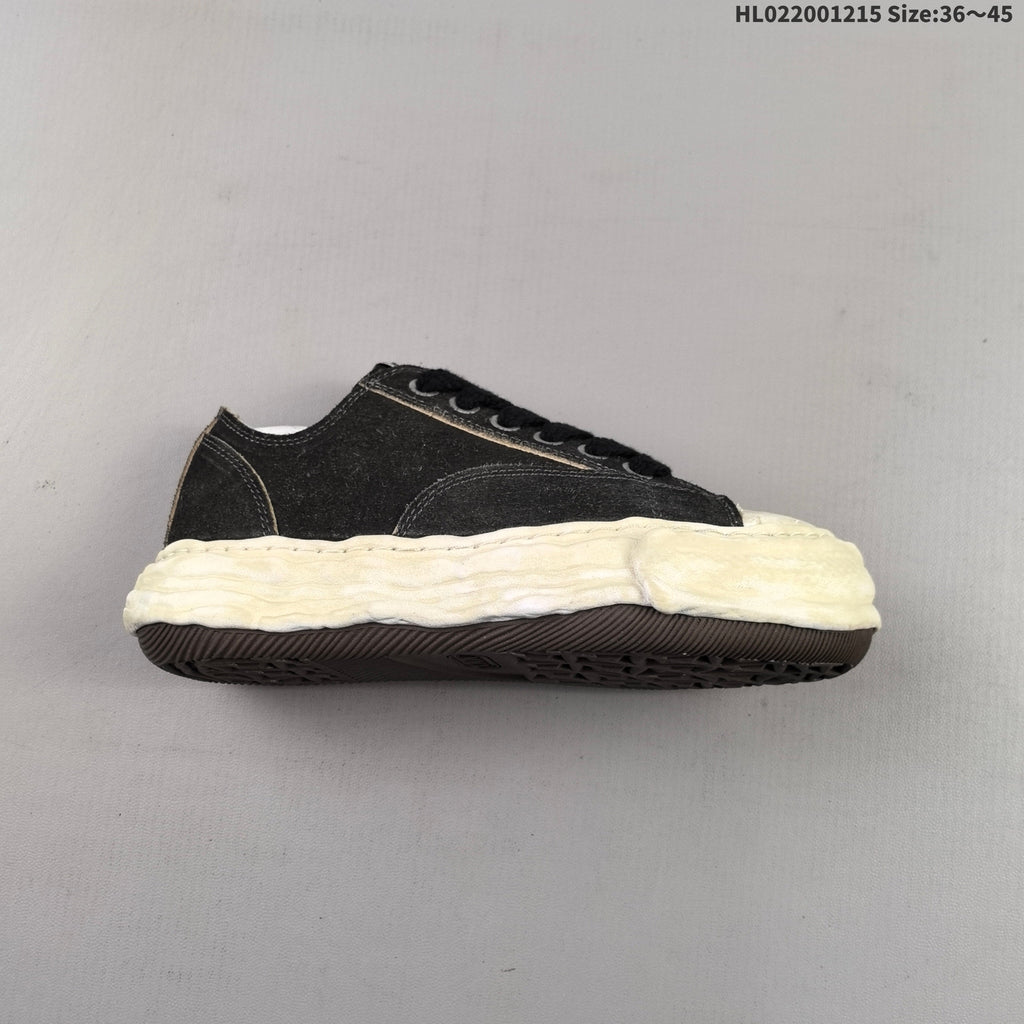Maison Mihara Yasuhiro Original Sole Canvas Low Sneakers, in Black - product image from the listing.
