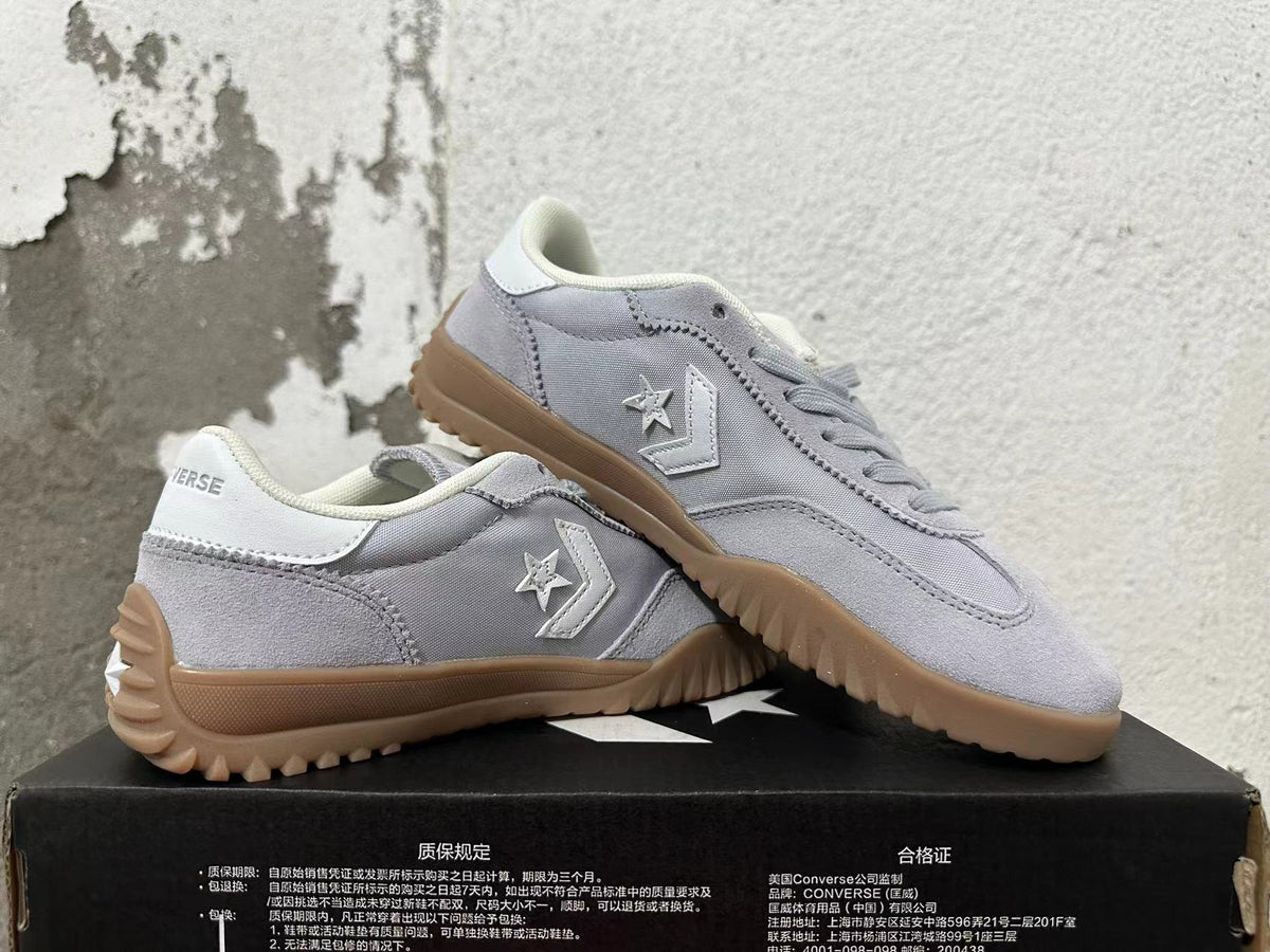 Gray and Gum Converse Trainer-Style Sneakers - product image from the listing.