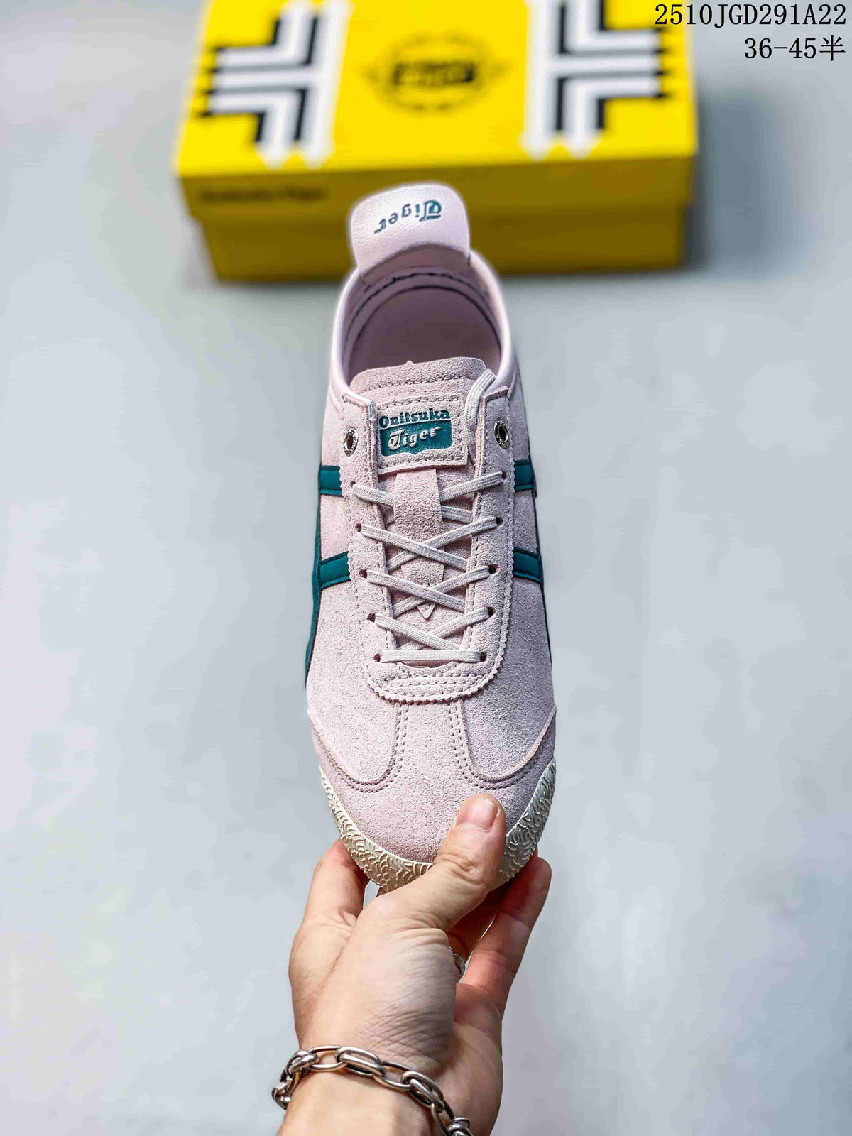 Onitsuka Tiger Trainers Pink Teal Style 2510JGD291A22 - product image from the listing.