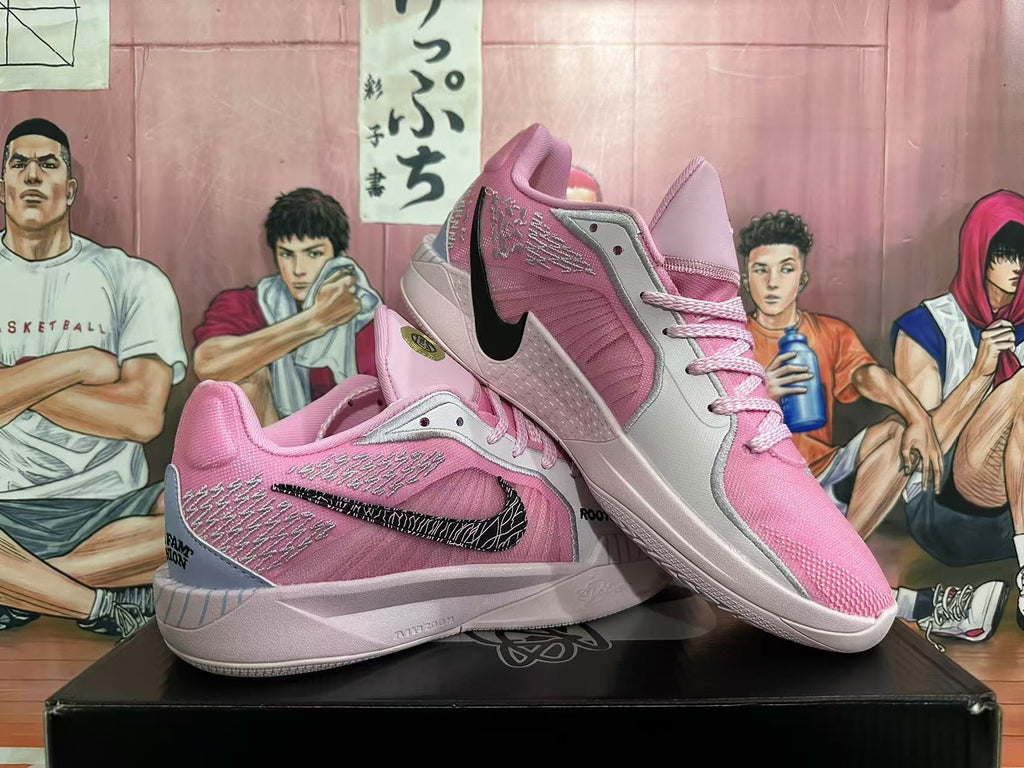 Nike Zoom Freak 5 Basketball Shoes in Pink - product image from the listing.