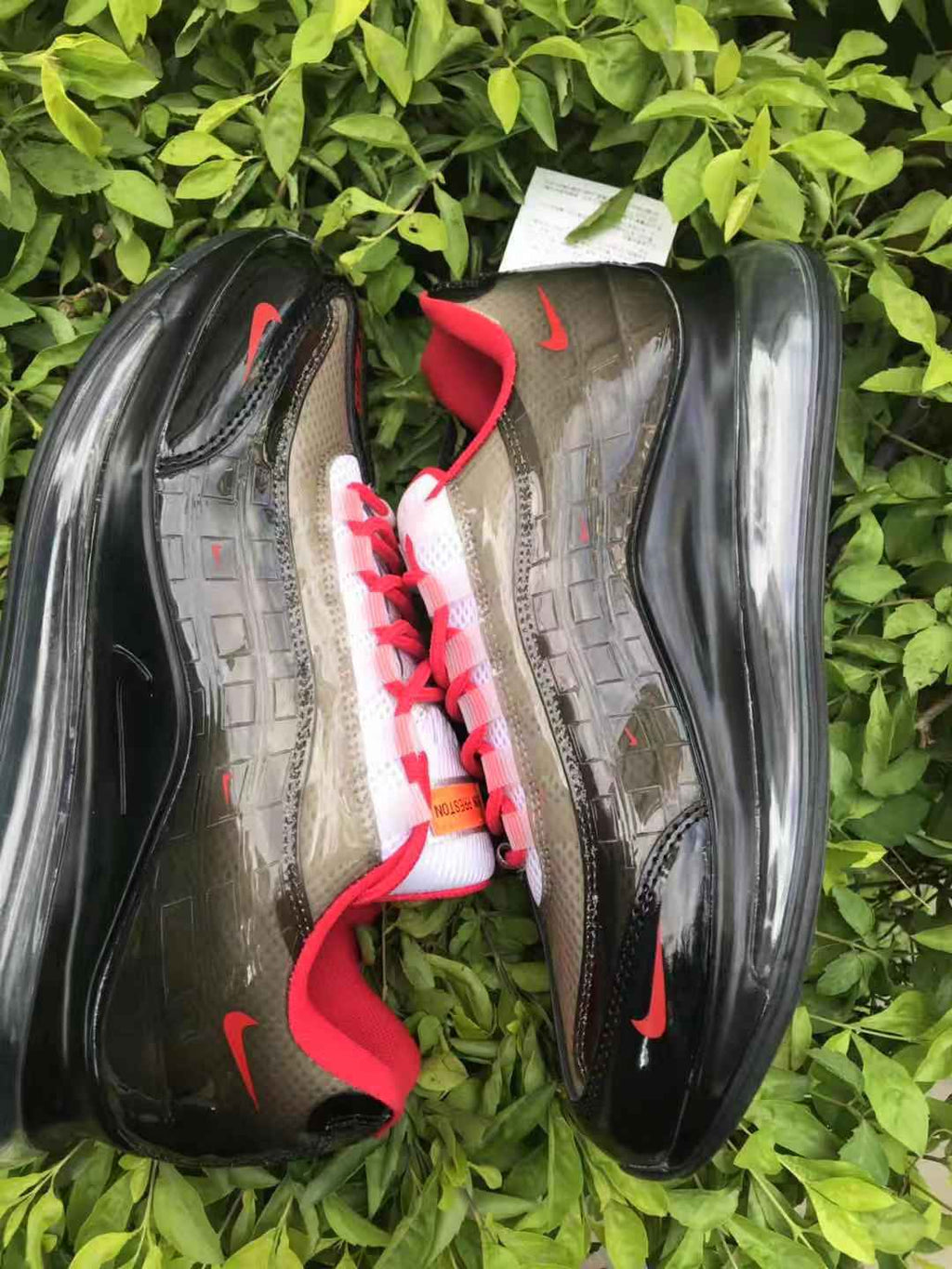 Nike Air Max 720 Sneakers in Black Smoke Grey Red - product image from the listing.
